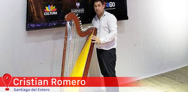 Arpista santacruceño en el XV° Encuentro Latinoamericano de Arpas