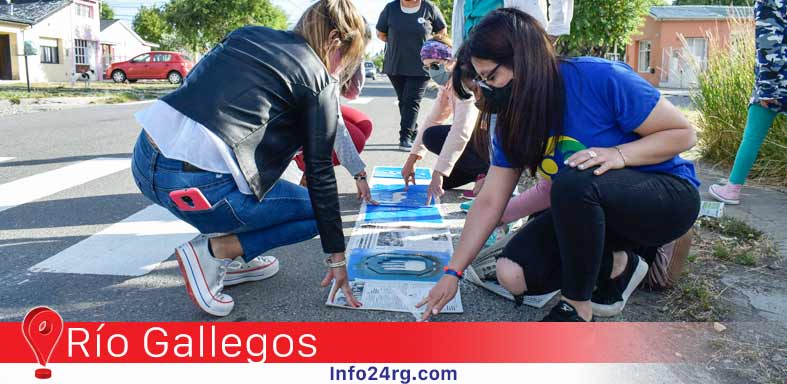 pictogramas sobre sendas peatonales