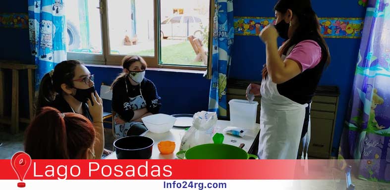 Lago Posadas continúa con talleres de cocina para los más jóvenes