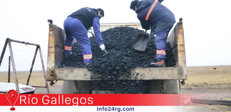 Entrega de carbón en Río Gallegos