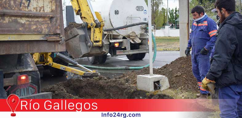 sistema pluvial en la Avenida San Martín