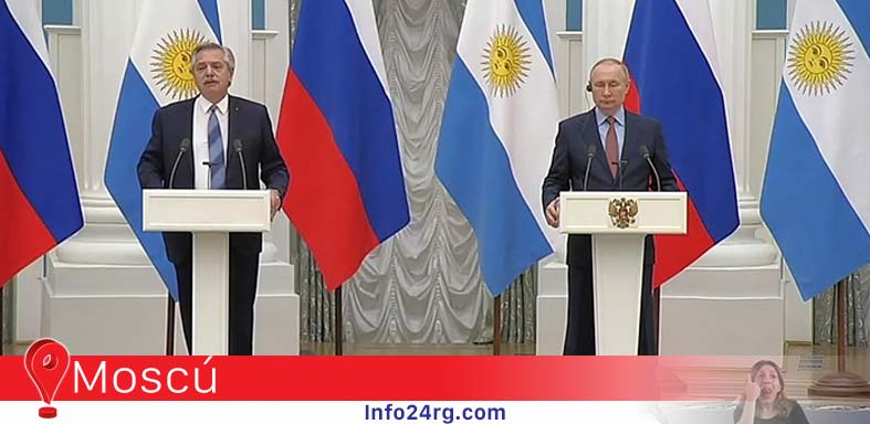 Alberto Fernández y Vladimir Putin