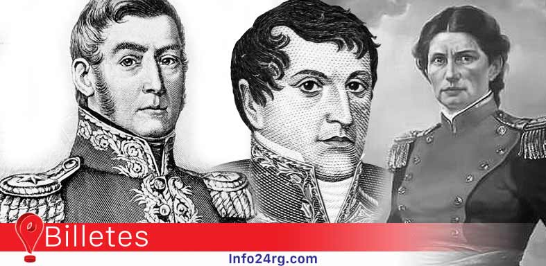 San Martín, Belgrano y Juana Azurduy 