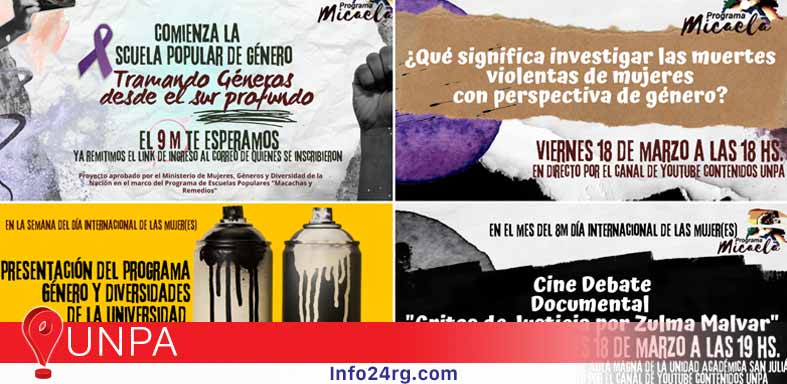 agenda de actividades en el marco del 8M