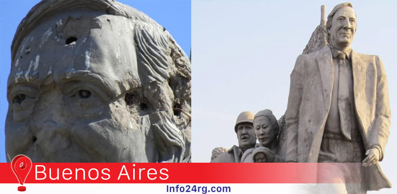 A balazos ! vandalizan monumento del presidente Néstor Kirchner