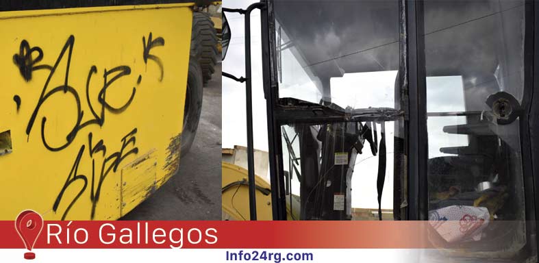 Vandalizaron las máquinas que están asfaltando el San Benito