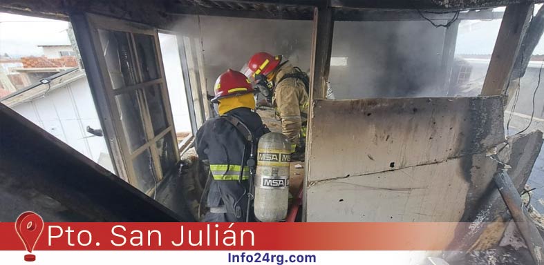 Pto. San Julián: Sofocan incendio