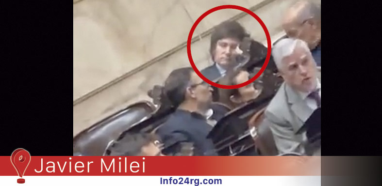 Javier Milei durmiendo en plena sesión