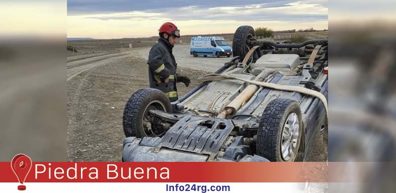 Perdió el control de su vehículo y volcó