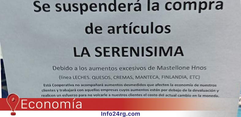 Precios: Un supermercado decide no comprar a La Serenísima por aumentos excesivos