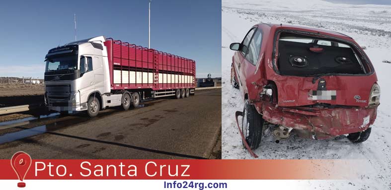 Camionero choca a una familia