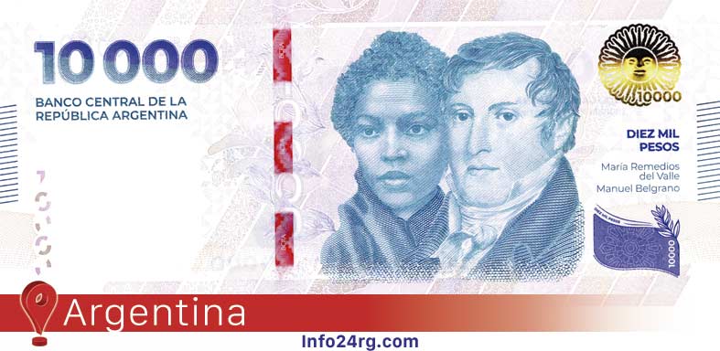 billete de $10.000