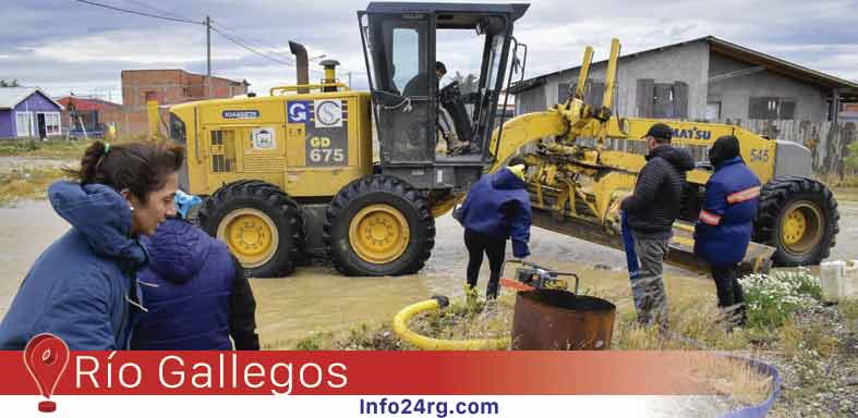 Río Gallegos: El municipio actúa rápidamente ante las intensas lluvias