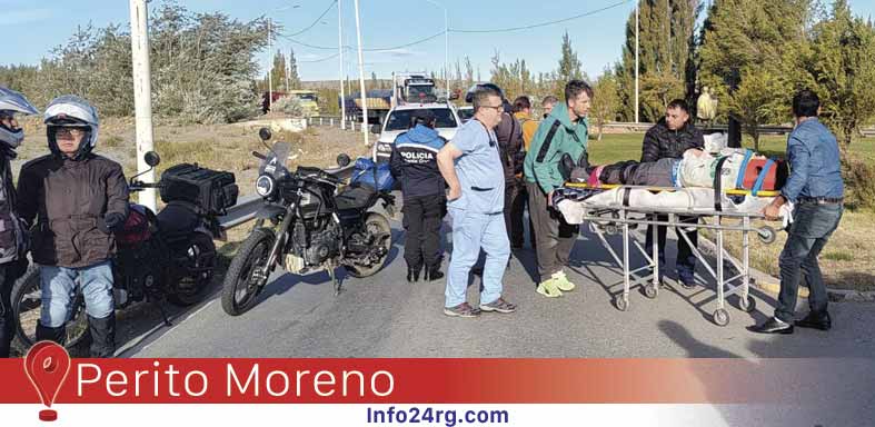 Accidente en la rotonda de Rutas 43 y 40