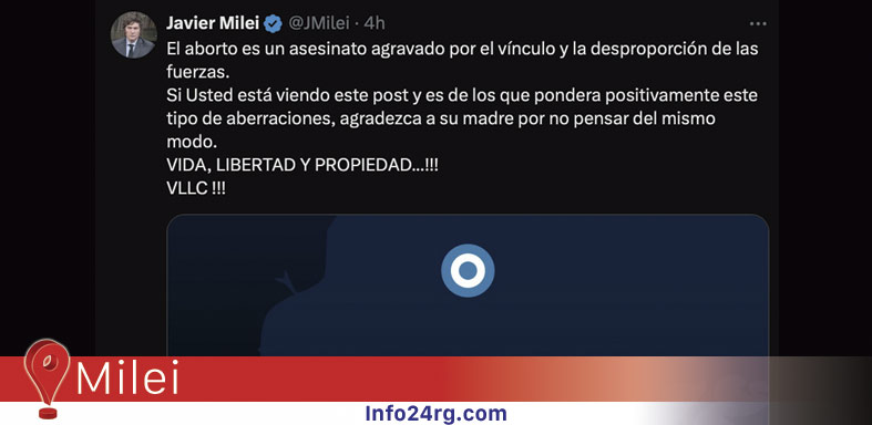 Milei: "El aborto