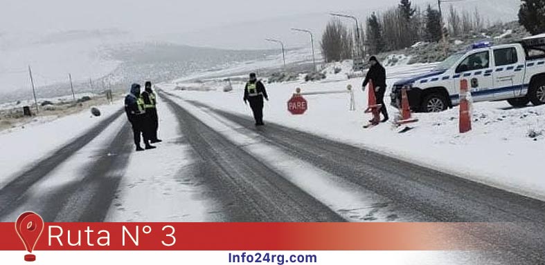 Nevadas paralizaron la Ruta 3