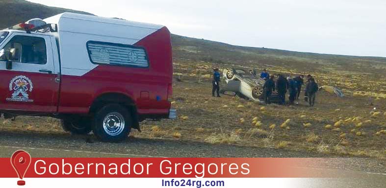 Vuelco Cerca de Gobernador Gregores