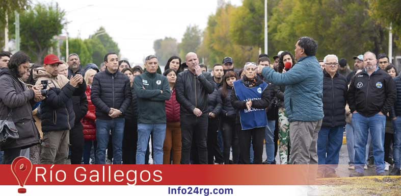 la rotonda obrera de Río Gallegos