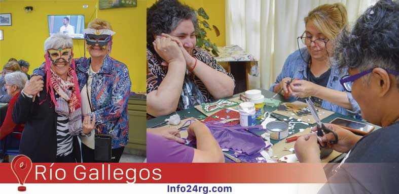 abuelos preparan sus disfraces