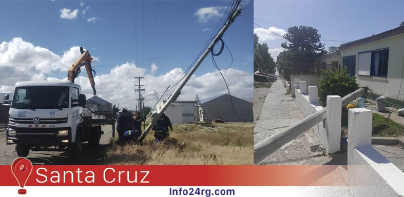 Fuerte temporal en Santa Cruz