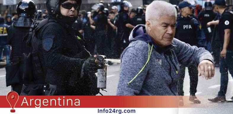 El gas pimienta policial cuesta lo mismo que una jubilación en Argentina