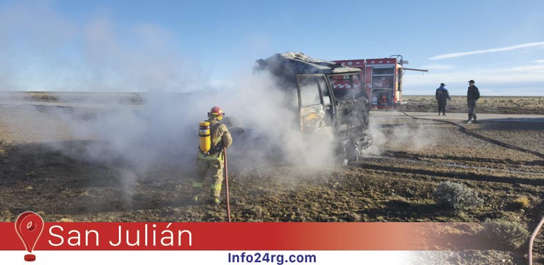 Camión se incendió