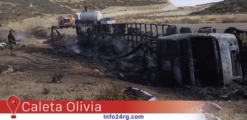 Incendio en un camión deja a un bombero herido