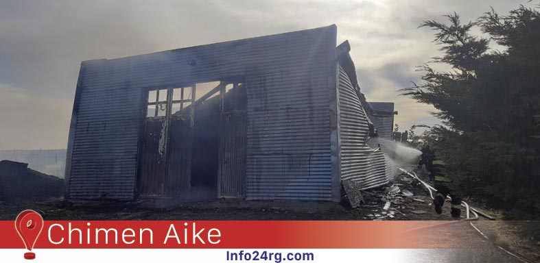 Ardió un galpón en la estancia Vientos de la Pampa