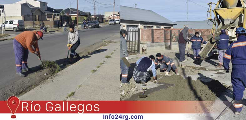 Río Gallegos: avanzan trabajos de mantenimiento urbano