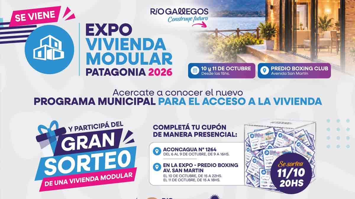 Una casa modular será sorteada este fin de semana en Río Gallegos