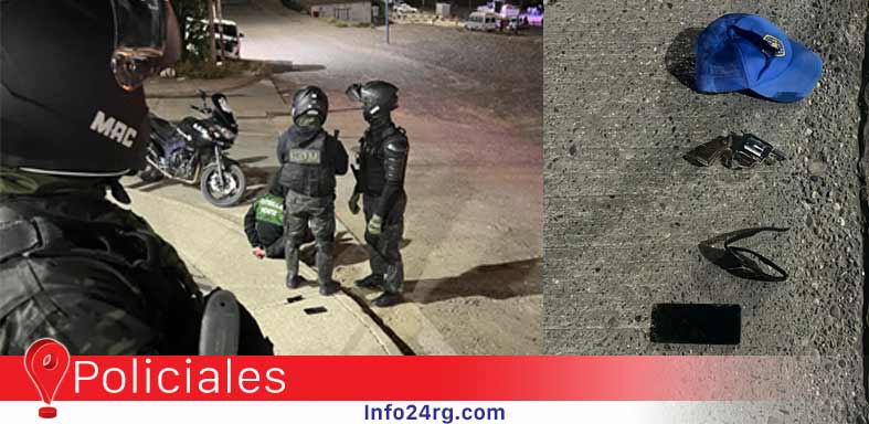 hombre armado en Caleta Olivia l