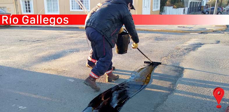 Bacheo en Rio Gallegos