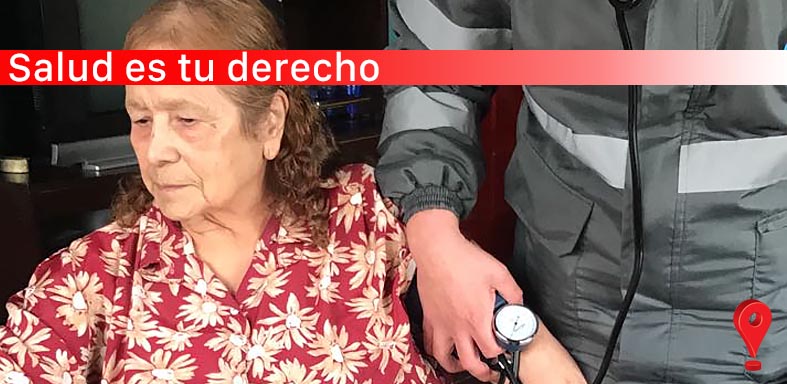 Agentes de salud del tráiler brindan atención domiciliaria